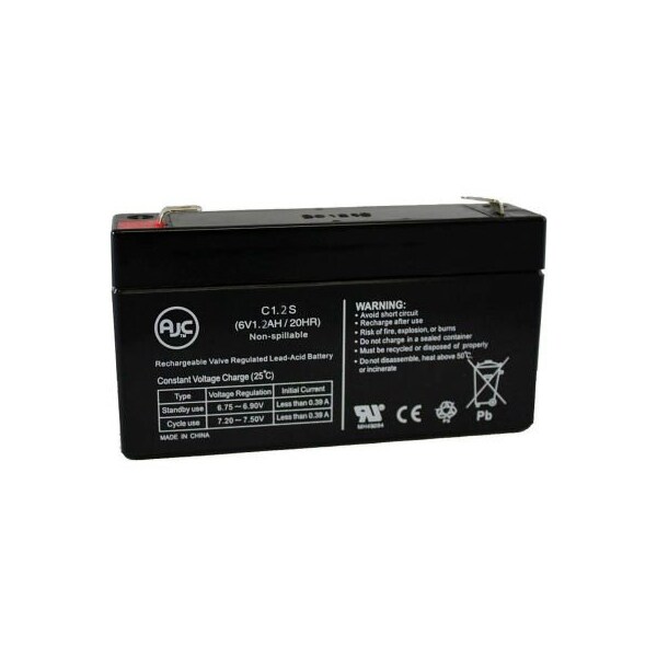 Battery Clerk AJC B&B BP1.2-6 3.82 x 0.98 x 2.20 6V 1.2Ah UPS Battery B&B-BP1.2-6 (3.82 X 0.98 X 2.20) - main